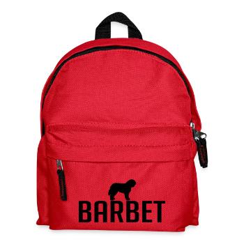 BARBET Hunderasse - Kinder Rucksack - Rot - Vorne