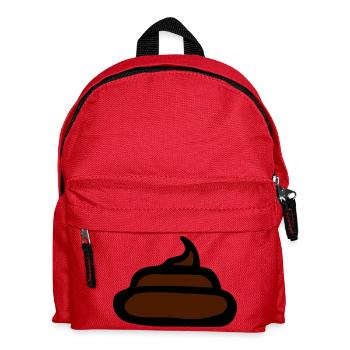 Scheiße poo poop shit crap fun design - Kinder Rucksack - Rot - Vorne