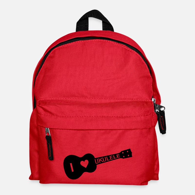 I love UKULELE - Kinder Rucksack - Rot
