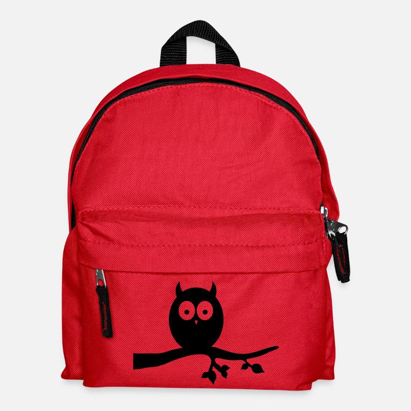 eule - Kinder Rucksack - Rot