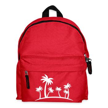 Palm trees - Kids' Backpack - red - Front