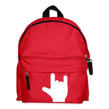 Rock n Roll Hand - Kinder Rucksack - Rot - Vorne