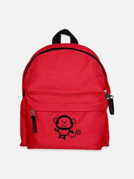 monkey comic - Kinder Rucksack - Rot