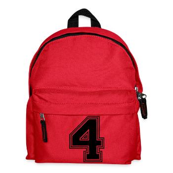 4_number_4_(s31) - Kids' Backpack - red - Front