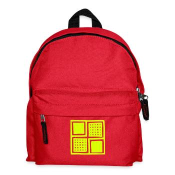 Fenster, Kunst, Ornament (Vectorgraphic) - Kinder Rucksack - Rot - Vorne