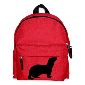 Frettchen - Kinder Rucksack - Rot - Vorne
