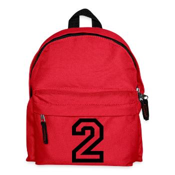 number - 2 - two - Kids' Backpack - red - Front