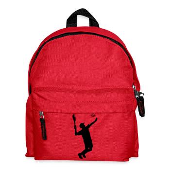 Tennisspieler Silhouette - Kinder Rucksack - Rot - Vorne