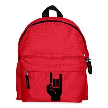 Rock and roll hand eu - Kids' Backpack - red - Front