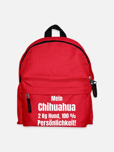 Mein Chihuahua 2 Kg Hund 100 % Persönlichkeit. - Kinder Rucksack - Rot