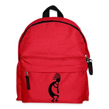 Kokopelli Flötenspieler-Musiksymbol music fun - Kinder Rucksack - Rot - Vorne