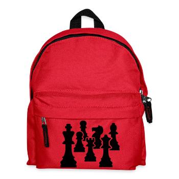 Schach - Kinder Rucksack - Rot - Vorne