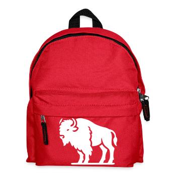 Bison Animal - Kids' Backpack - red - Front