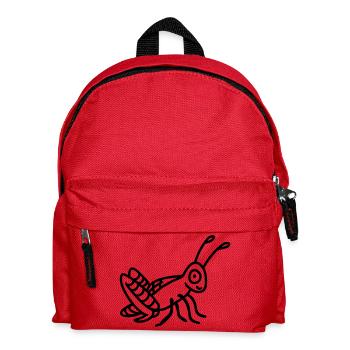 Grasshopper - line - Kids' Backpack - red - Front