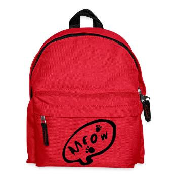 meow_txt kitty cat paw_prints - Kids' Backpack - red - Front
