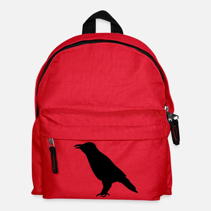 Krähe - Kinder Rucksack - Rot