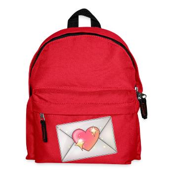 Heart in Envelope Romantic Illustration - Kids' Backpack - red - Front
