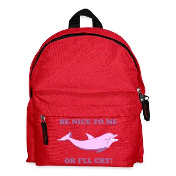 Süßer Delfin – Sois gentil avec moi ou je pleurerai - Sac à dos Enfant - rouge - Devant