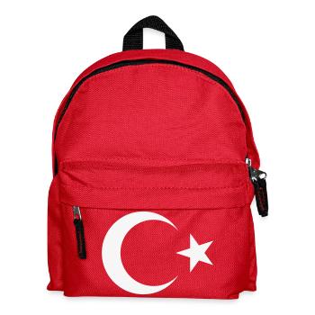 Türkei Flagge Halbmond Stern (Türkiye Bayrak / W) - Kinder Rucksack - Rot - Vorne