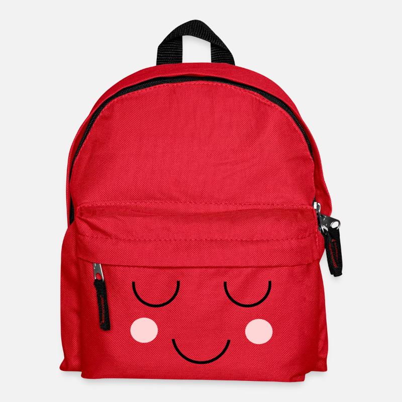 Kawaii Gesicht - Kinder Rucksack - Rot