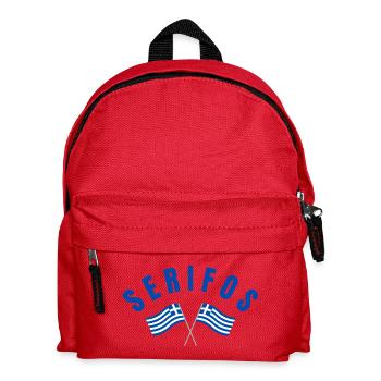 Drapeaux grecs de Serifos - Sac à dos Enfant - rouge - Devant