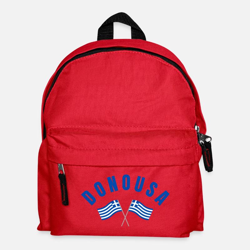 Donousha Crossed Flags Emblem - Kids' Backpack - red