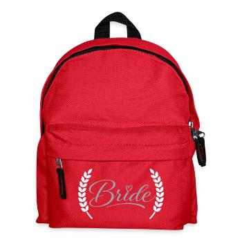 Brautkranzschrift mit Herz - Kinder Rucksack - Rot - Vorne