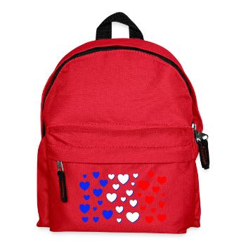 Frankreich Fahne in Herzform Herzen Franzose - Kinder Rucksack - Rot - Vorne