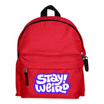 Design de police de comic Stay Weird - Sac à dos Enfant - rouge - Devant