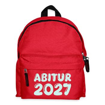 abitur_2027 - Kinder Rucksack - Rot - Vorne