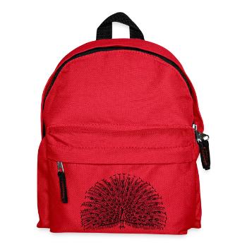 Pfau - Kinder Rucksack - Rot - Vorne