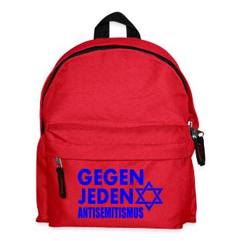 Gegen jeden antisemitismus - Kinder Rucksack - Rot - Vorne