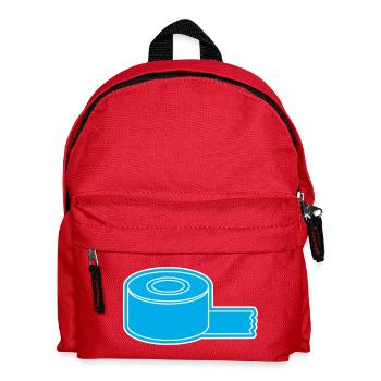 Adhesive Tape Roll Outline - Kids' Backpack - red - Front