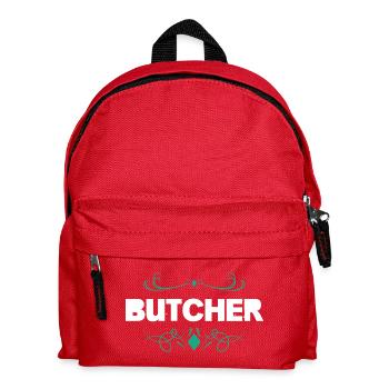 Butcher Flair Vintage Font - Kids' Backpack - red - Front