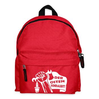 Der Osten schraubt! Zündkerze - Kinder Rucksack - Rot - Vorne