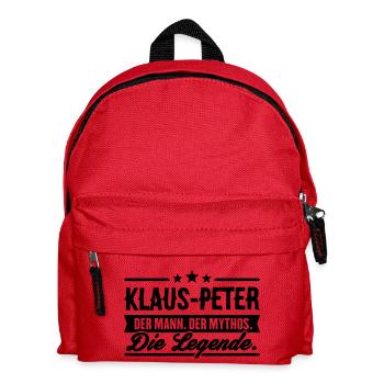Man Myth Legend Klaus-Peter - Kids' Backpack - red - Front