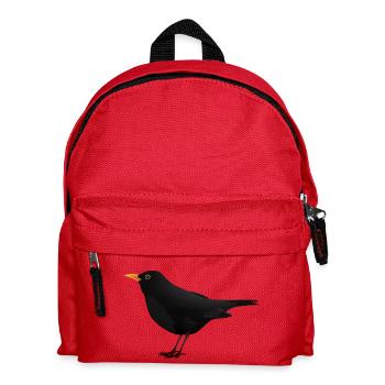 Blackbird Thrush Star Bird Gift Idea - Kids' Backpack - red - Front