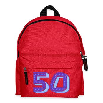 50. 50 ANS. 50e ANNIVERSAIRE. ANNIVERSAIRE 50 ANS. - Sac à dos Enfant - rouge - Devant
