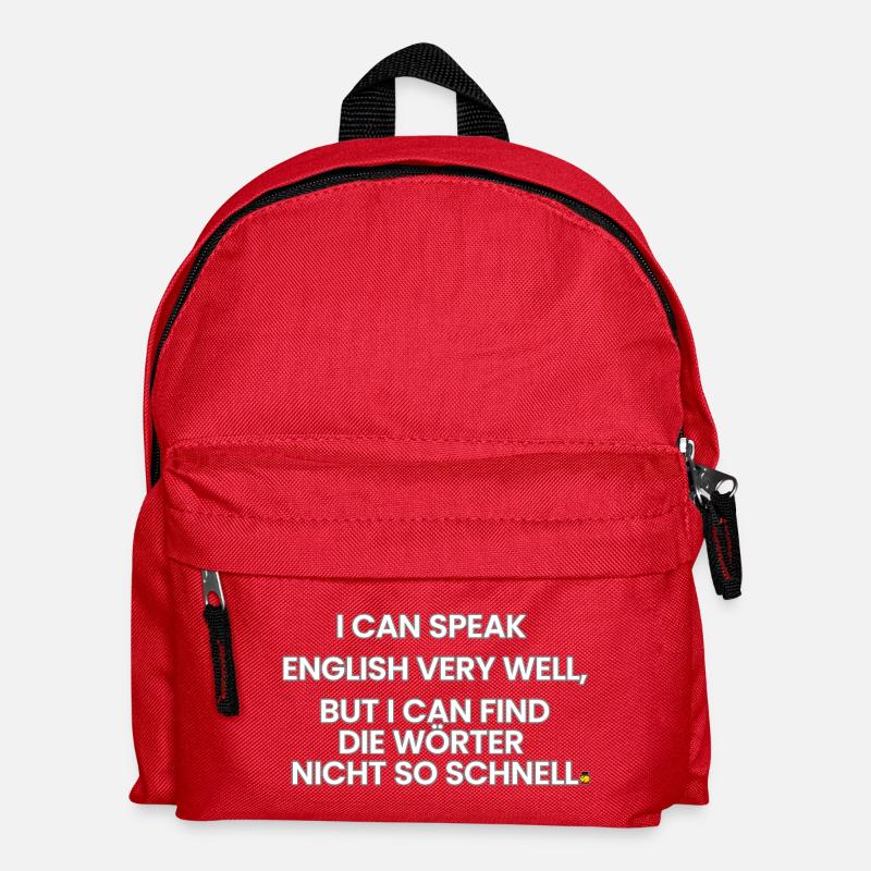 English-German-Rhyme 1 (Ver. A) - Kids' Backpack - red