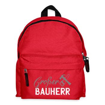 Builder Tool Silhouette - Kids' Backpack - red - Front