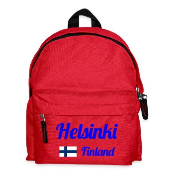 Helsinki Finnland - Stylische Drucke - Kinder Rucksack - Rot - Vorne