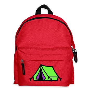 Icône du camping sous tente du festival - Sac à dos Enfant - rouge - Devant
