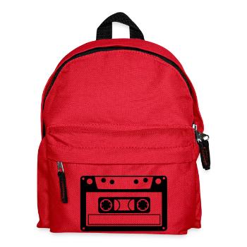 music cassette - Kids' Backpack - red - Front