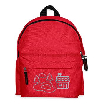 Waldsee-Häuschen Silhouetten - Sac à dos Enfant - rouge - Devant