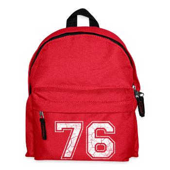 76 in white in the used look - Kids' Backpack - red - Front