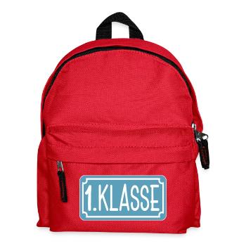 Schulanfang 1. Klasse - ERSTKLASSIG - Kinder Rucksack - Rot - Vorne