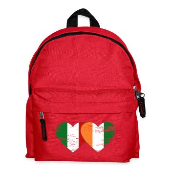 Drapeau Italien de Côte d’Ivoire Cœur utilisé - Sac à dos Enfant - rouge - Devant
