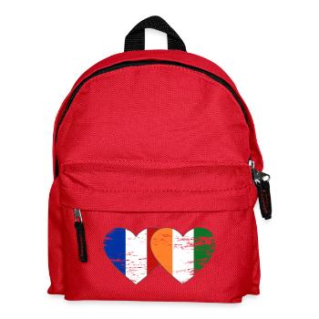 Drapeau de la France Côte d’Ivoire Cœur utilisé - Sac à dos Enfant - rouge - Devant
