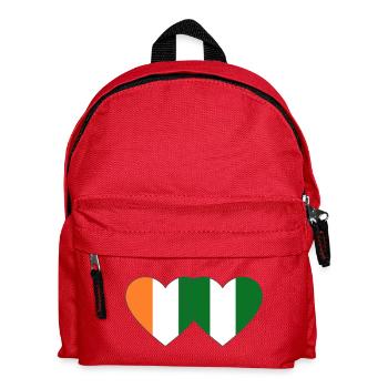 Cœur du drapeau du Nigeria de Côte d’Ivoire - Sac à dos Enfant - rouge - Devant