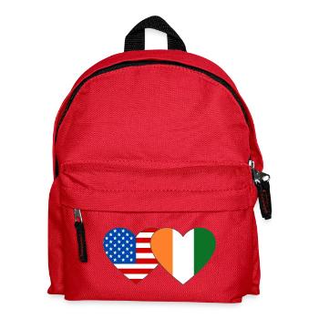 Cœur du drapeau de la Côte d’Ivoire des États-Unis - Sac à dos Enfant - rouge - Devant